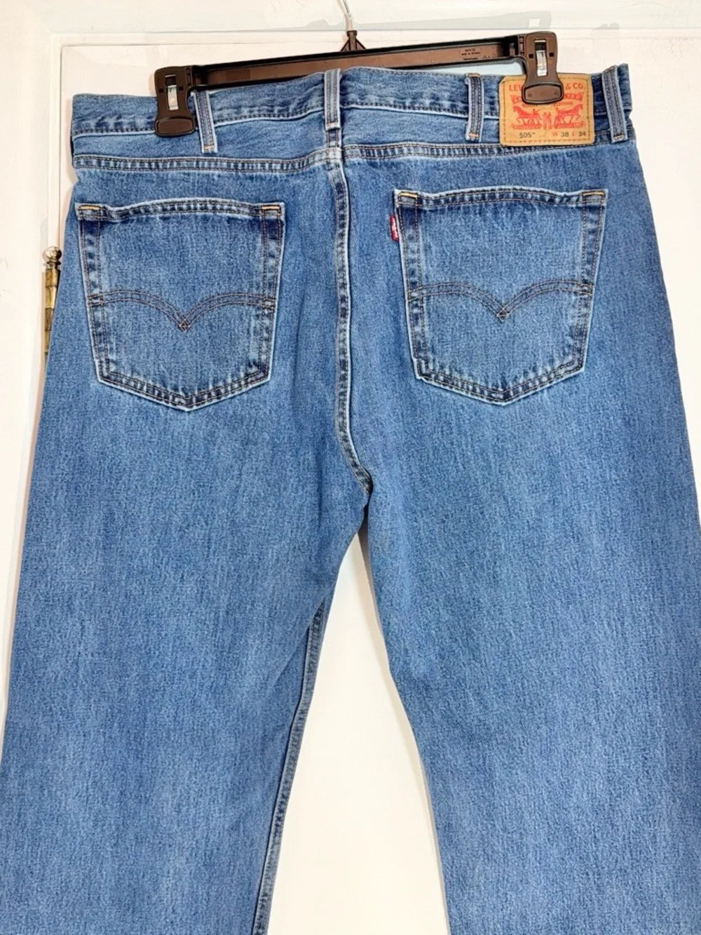 Levi's 505 Cotton Denim Blue Jeans 38x34